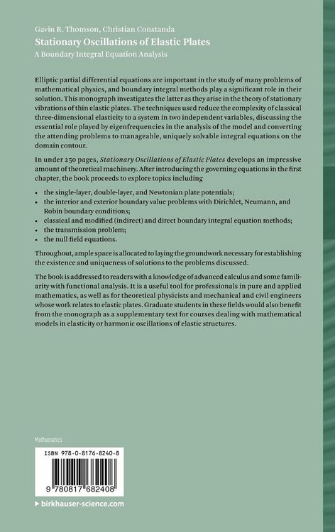 Produktbild: Stationary Oscillations of Elastic Plates