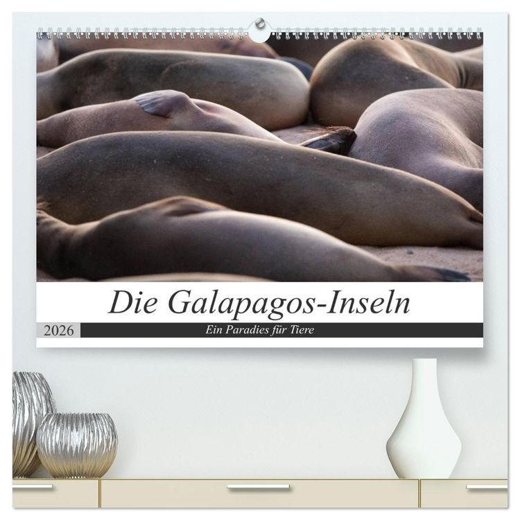 Produktbild: Galapagos-Inseln - Ein Paradies f&uuml;r Tiere (hochwertiger Premium Wandkalender 2026 DIN A2 quer), Kunstdruck in Hochglanz