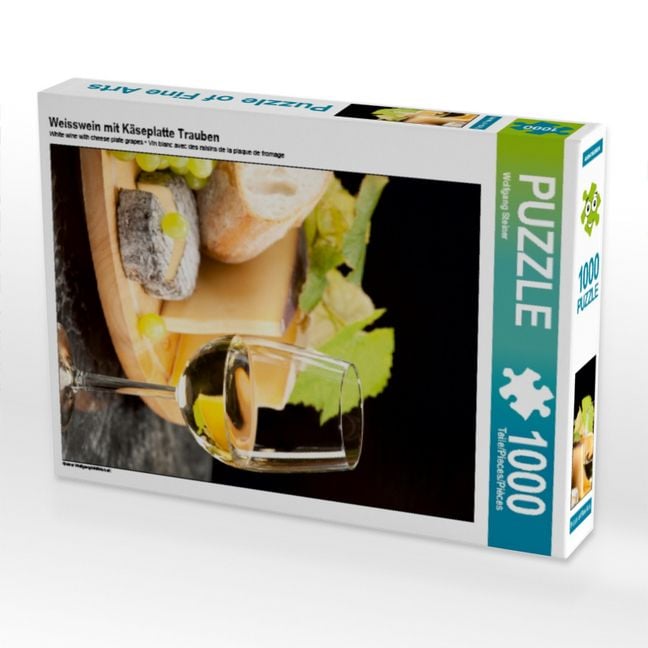 Produktbild: Weisswein mit K&auml;seplatte Trauben (Puzzle)