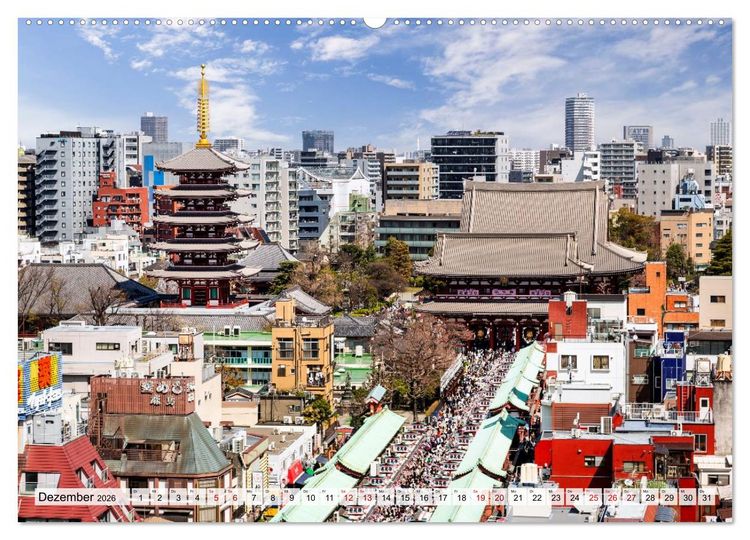 Produktbild: Tokio - Das Herz Japans (hochwertiger Premium Wandkalender 2026 DIN A2 quer), Kunstdruck in Hochglanz