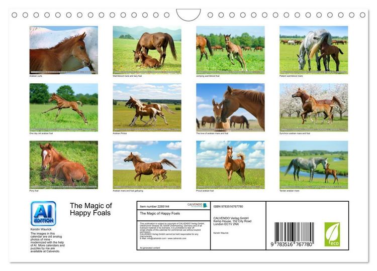 Produktbild: The Magic of Happy Foals (Wall Calendar 2027 DIN A4 landscape), CALVENDO 12 Month Wall Calendar