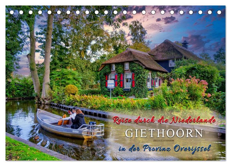 Produktbild: Reise durch die Niederlande - Giethoorn in der Provinz Overijssel (Tischkalender 2026 DIN A5 quer), CALVENDO Monatskalender