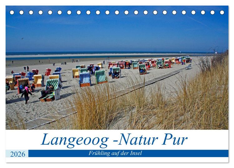 Produktbild: Langeoog - Natur Pur (Tischkalender 2026 DIN A5 quer), CALVENDO Monatskalender