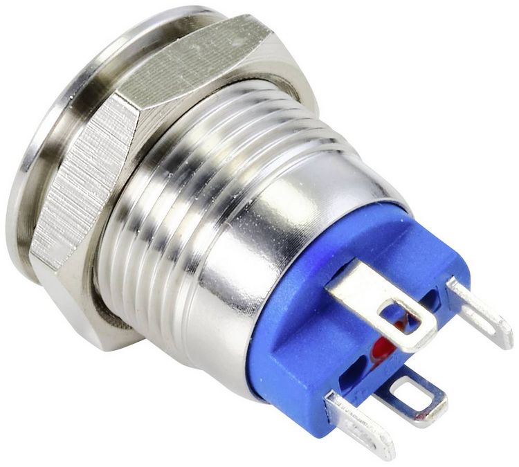 Produktbild: TRU COMPONENTS TC-10090896 GQ12-AF-10E/J/R/24V/S Vandalismusgesch&uuml;tzter Druckschalter 48 V/DC 2 A 1 x Aus/(Ein) tastend Rot IP67 1 St.