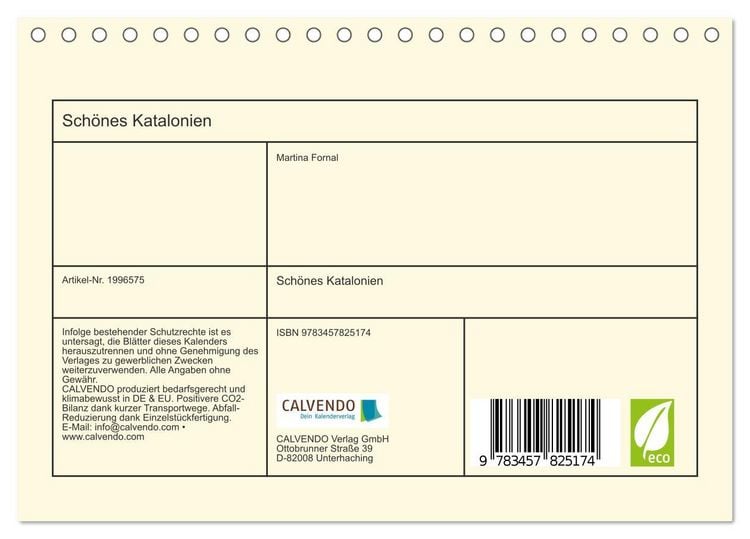 Produktbild: Sch&ouml;nes Katalonien (Tischkalender 2026 DIN A5 quer), CALVENDO Monatskalender
