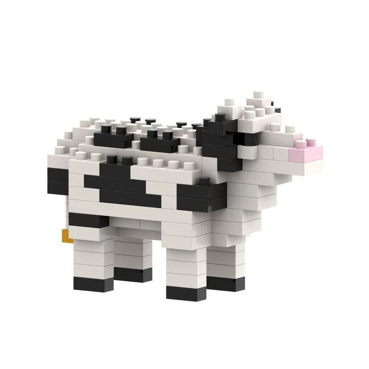 Produktbild: BRIXIES 200072 - Kuh, 3D Konstruktionsbausatz aus Ministeinen, 96 Teile