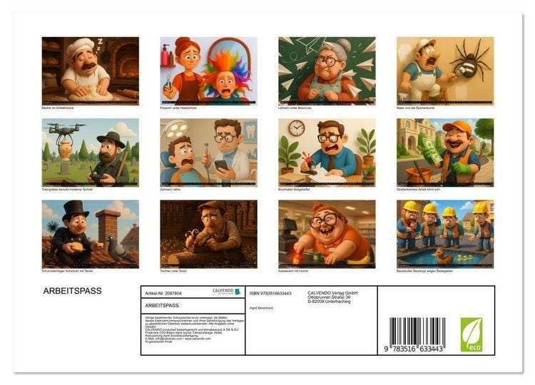 Produktbild: ARBEITSPASS (Wandkalender 2026 DIN A4 quer), CALVENDO Monatskalender
