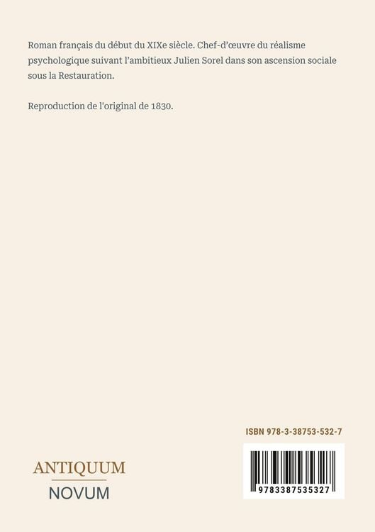 Produktbild: Le Rouge et le Noir
