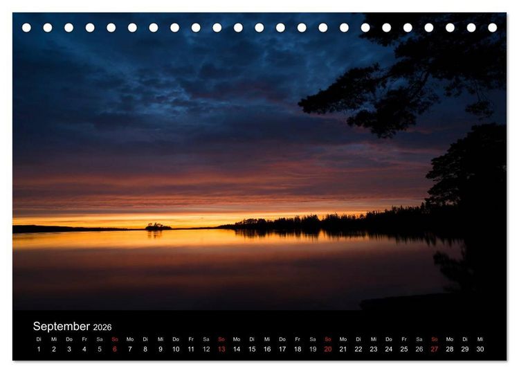 Produktbild: Schweden im Wechsel der Jahreszeiten (Tischkalender 2026 DIN A5 quer), CALVENDO Monatskalender
