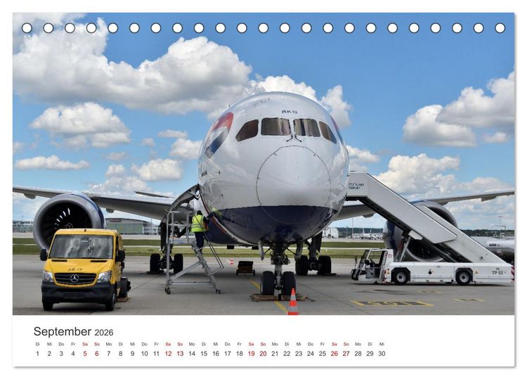 Produktbild: Ein Jahr am Flughafen Stuttgart (Tischkalender 2026 DIN A5 quer), CALVENDO Monatskalender