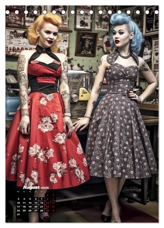 Produktbild: Rockabilly (Tischkalender 2026 DIN A5 hoch), CALVENDO Monatskalender