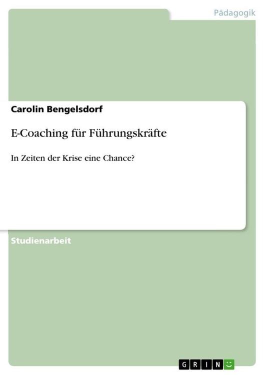 Produktbild: E-Coaching f&uuml;r F&uuml;hrungskr&auml;fte