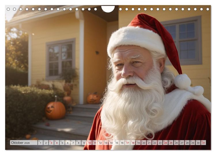 Produktbild: Durch das Jahr mit dem Weihnachtsmann (Wandkalender 2026 DIN A4 quer), CALVENDO Monatskalender
