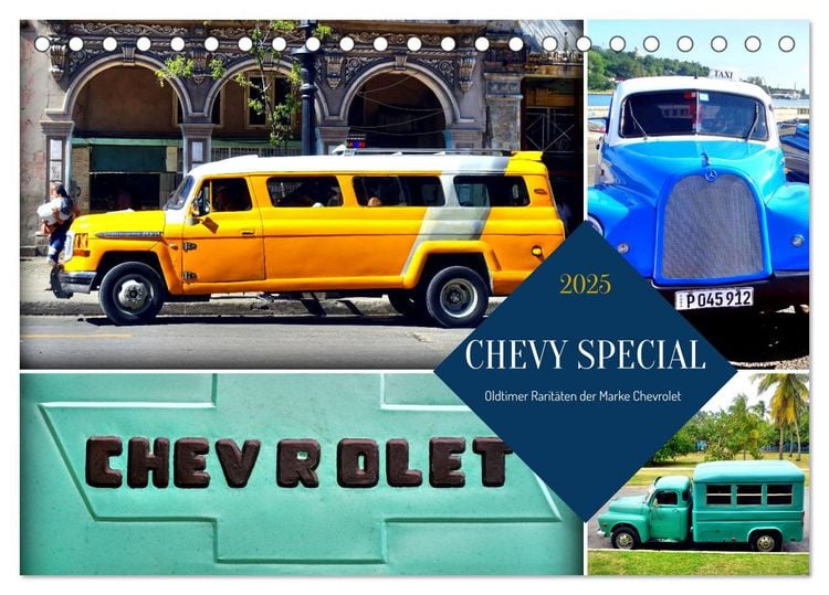 Produktbild: CHEVY SPECIAL - Oldtimer Rarit&auml;ten der Marke Chevrolet (Tischkalender 2025 DIN A5 quer), CALVENDO Monatskalender