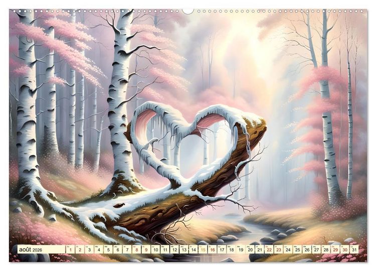 Produktbild: Bouleaux adorables (Calendrier mural 2026 DIN A2 vertical), CALVENDO calendrier mensuel