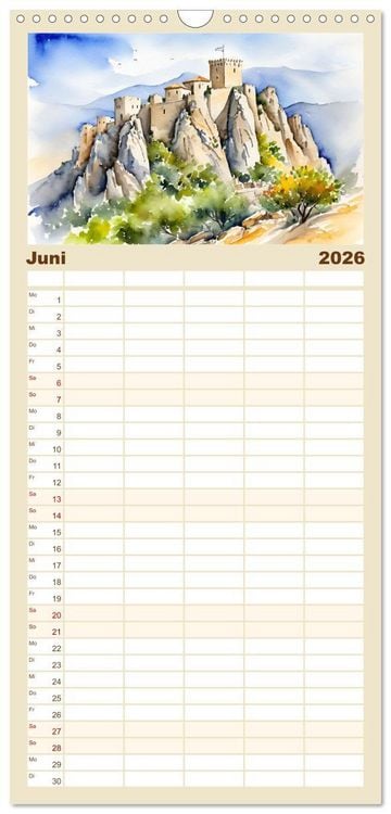 Produktbild: Familienplaner 2026 - Kalimera Griechenland mit 5 Spalten (Wandkalender, 21 x 45 cm) CALVENDO