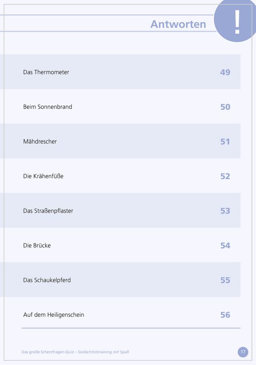 Produktbild: Das gro&szlig;e Scherzfragen-Quiz f&uuml;r Senioren