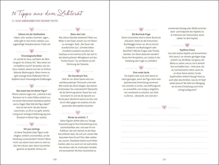 Produktbild: Writing Romance. Dein Schreib-Workshop f&uuml;r deine ultimative Lovestory