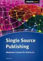 Produktbild: Single Source Publishing