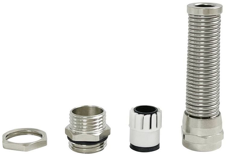 Produktbild: TRU COMPONENTS HX-NZM12 mit Zugentlastung M12 Messing Messing 1St.