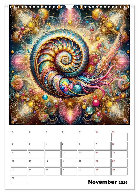 Produktbild: Mystische Nautilus (Wandkalender 2026 DIN A3 hoch), CALVENDO Monatskalender