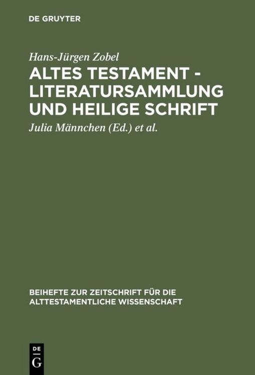Produktbild: Altes Testament - Literatursammlung und Heilige Schrift