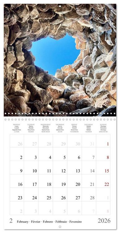 Produktbild: Sardegna - landscapes, sea and food from Sardinia (Wall Calendar 2026 12 &times; 12 Inch) CALVENDO 12 Month Wall Calendar
