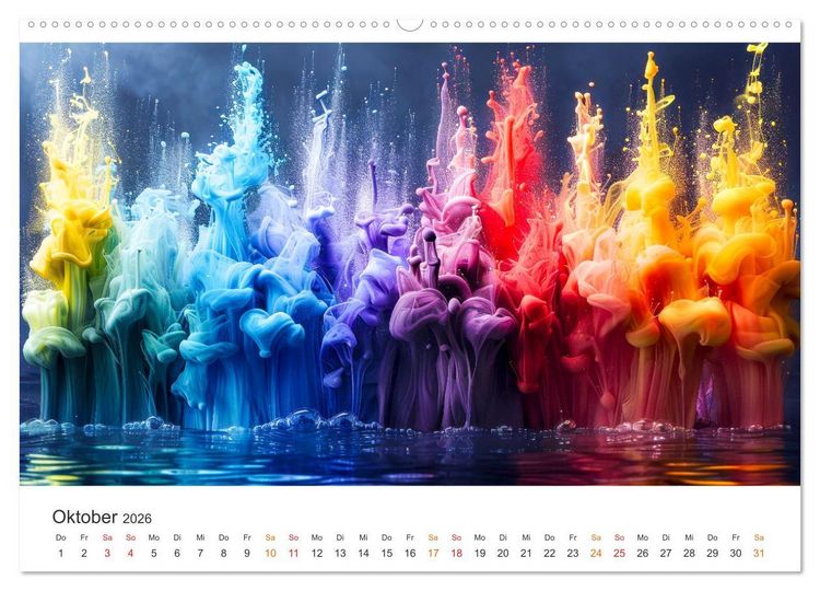 Produktbild: Farben des Moments (hochwertiger Premium Wandkalender 2026 DIN A2 quer), Kunstdruck in Hochglanz
