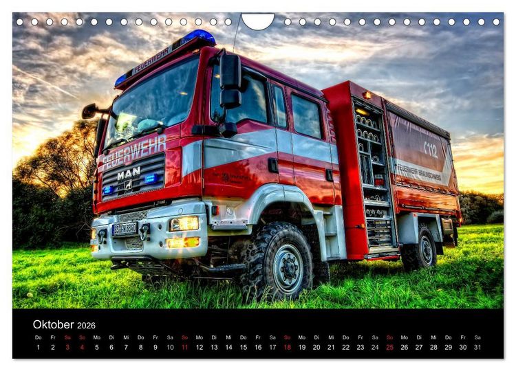 Produktbild: Feuerwehr Braunschweig (Wandkalender 2026 DIN A4 quer), CALVENDO Monatskalender