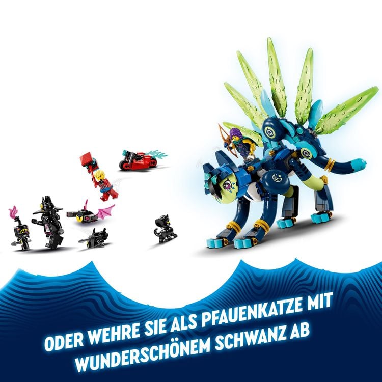 Produktbild: LEGO DREAMZzz 71476 Zoey und die Katzeneule Zian, Fantasy-Spielzeug-Katze
