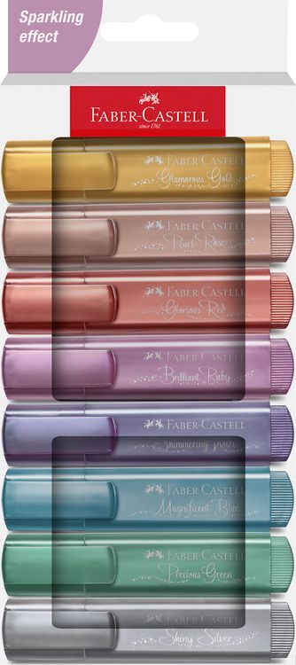 Produktbild: Faber-Castell Textmarker TL 46 Metallic 8er Kartonetui