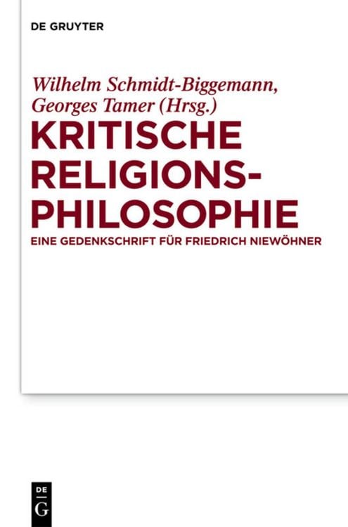 Produktbild: Kritische Religionsphilosophie
