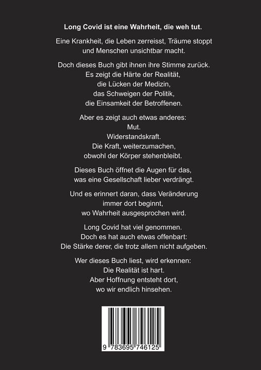 Produktbild: Long Covid - Die stark untersch&auml;tzte Krankheit, die es offiziell nicht geben darf. Schonungslose Aufkl&auml;rung inkl. die aktuell effektivsten Behandlungsmethoden.