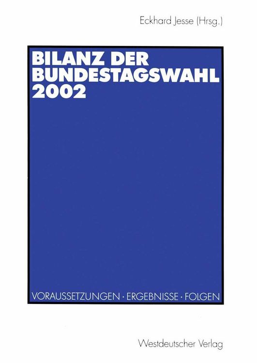 Produktbild: Bilanz der Bundestagswahl 2002