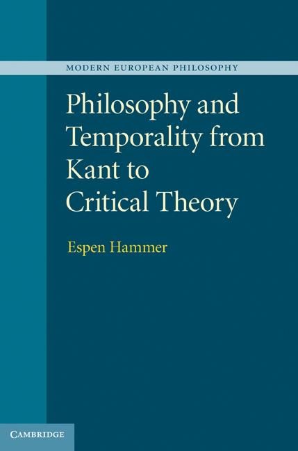 Produktbild: Philosophy and Temporality from Kant to Critical Theory