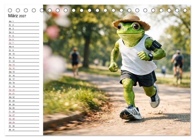 Produktbild: Sportfrosch (Tischkalender 2027 DIN A5 quer), CALVENDO Monatskalender