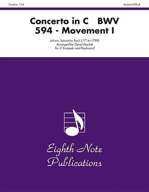 Produktbild: Bach, J: Concerto in C, Bwv 594 (Movement I)