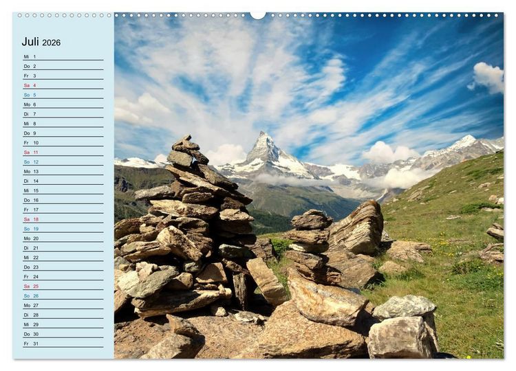 Produktbild: Faszination Horu Fotoimpressionen vom Matterhorn (Wandkalender 2026 DIN A2 quer), CALVENDO Monatskalender