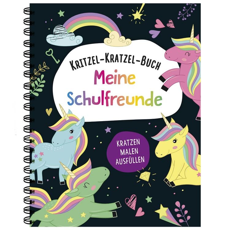 Produktbild: Kritzel-Kratzel-Buch Meine Schulfreunde (Einh&ouml;rner)