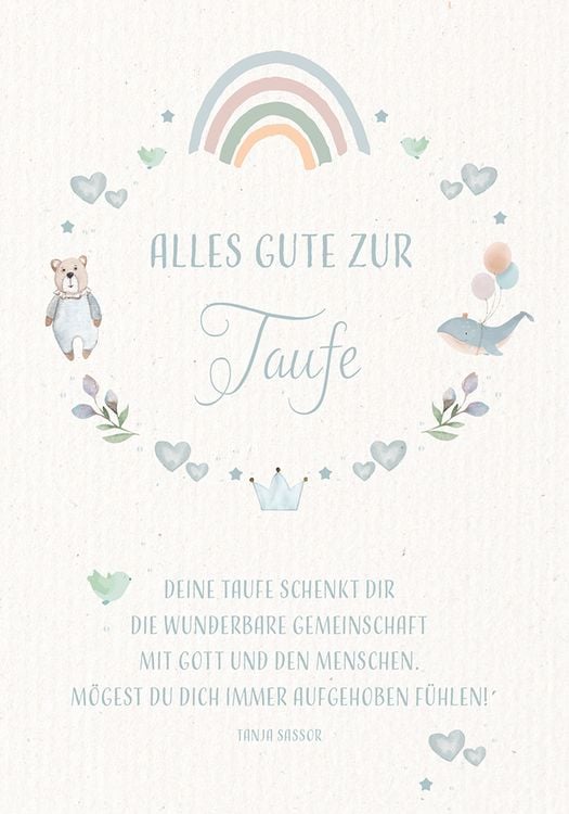Produktbild: Gru&szlig;karte - Alles Gute zur Taufe