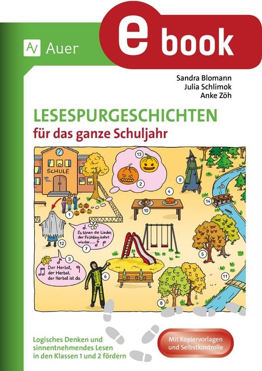 Produktbild: Lesespurgeschichten f&uuml;r das ganze Schuljahr 1/2