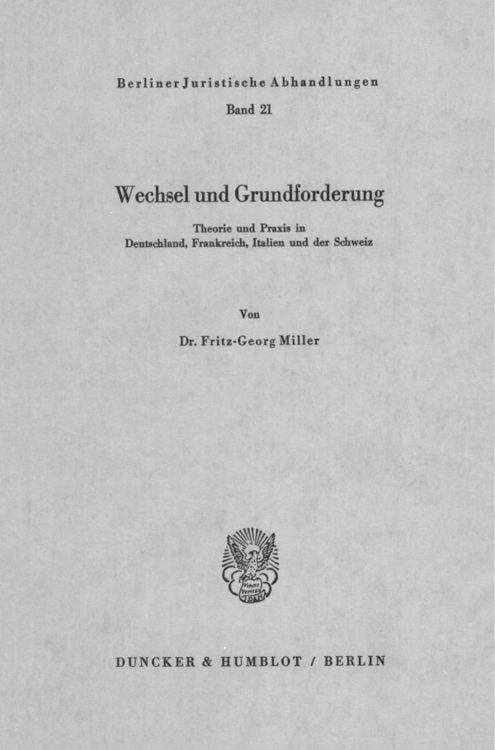 Produktbild: Wechsel und Grundforderung.