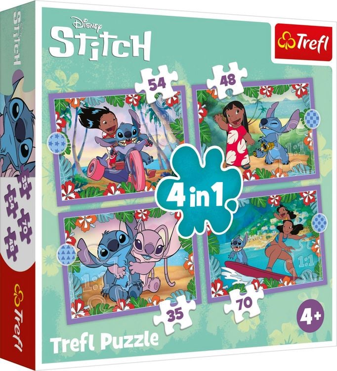 Produktbild: 4 in 1 Puzzle - Lilo & Stitch
