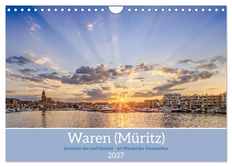Produktbild: Zwischen See und Himmel - Waren (M&uuml;ritz) im Wandel der Jahreszeiten (Wandkalender 2027 DIN A4 quer), CALVENDO Monatskalender