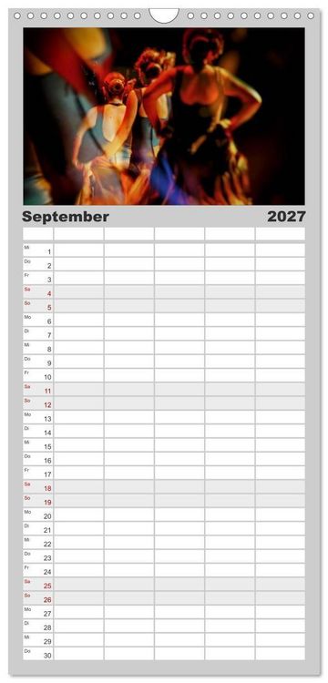 Produktbild: Familienplaner 2027 - Flamenco - Tanz der Leidenschaft mit 5 Spalten (Wandkalender, 21 x 45 cm) CALVENDO