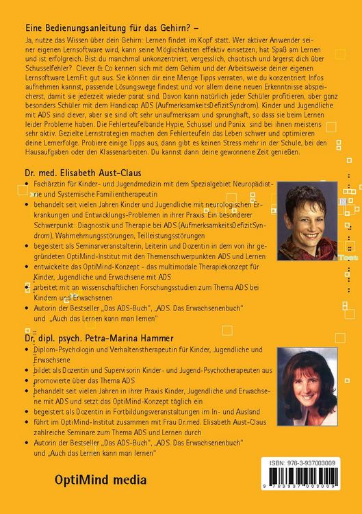 Produktbild: ADS. Aufmerksamkeitsdefizitsyndrom. Topfit beim Lernen! Bedienungsanleitung f&uuml;r dein Gehirn