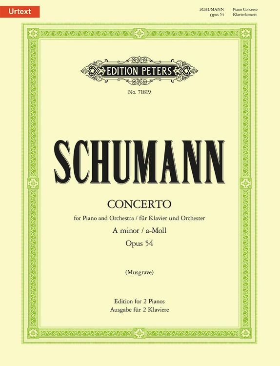 Produktbild: Schumann, R: Piano Concerto in a Minor Op. 54 (Edition for 2