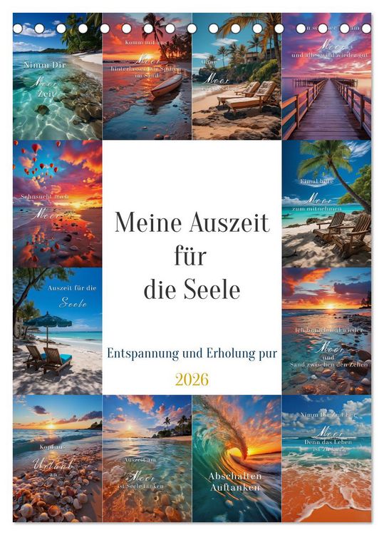 Produktbild: Meine Auszeit f&uuml;r die Seele (Tischkalender 2026 DIN A5 hoch), CALVENDO Monatskalender