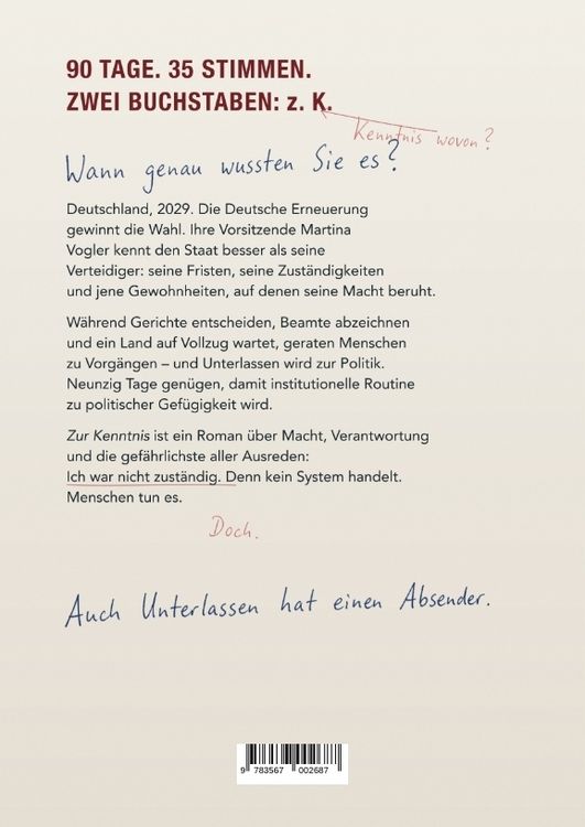Produktbild: Zur Kenntnis