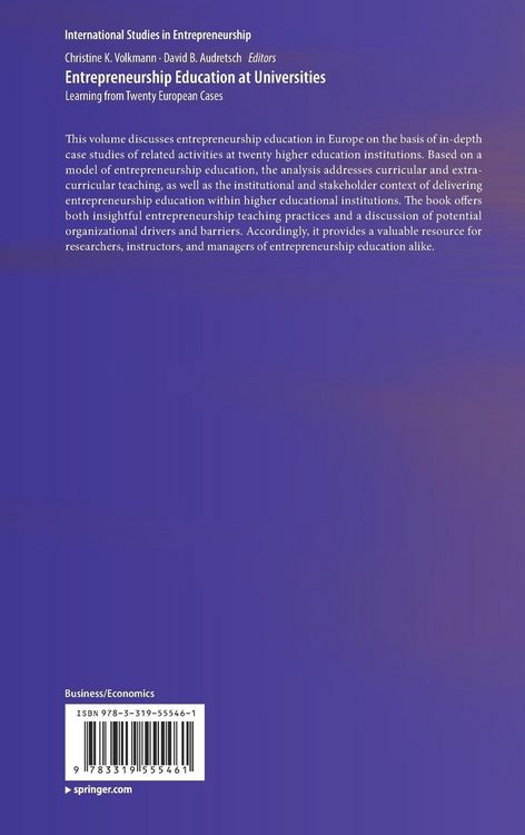 Produktbild: Entrepreneurship Education at Universities